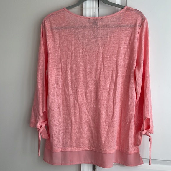 Sanctuary Sylvie Tie Sleeve Tee. Pink size Medium - Picture 4 of 9